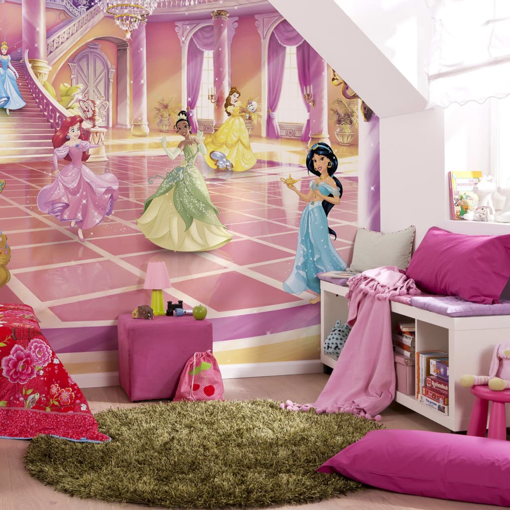 Komar Fototapete Glitzer Party Prinzessin 368x254 cm rosa