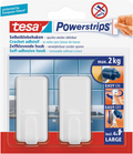 Tesa powerstrips plakhaak large classic 2kg - wit 2 stuks