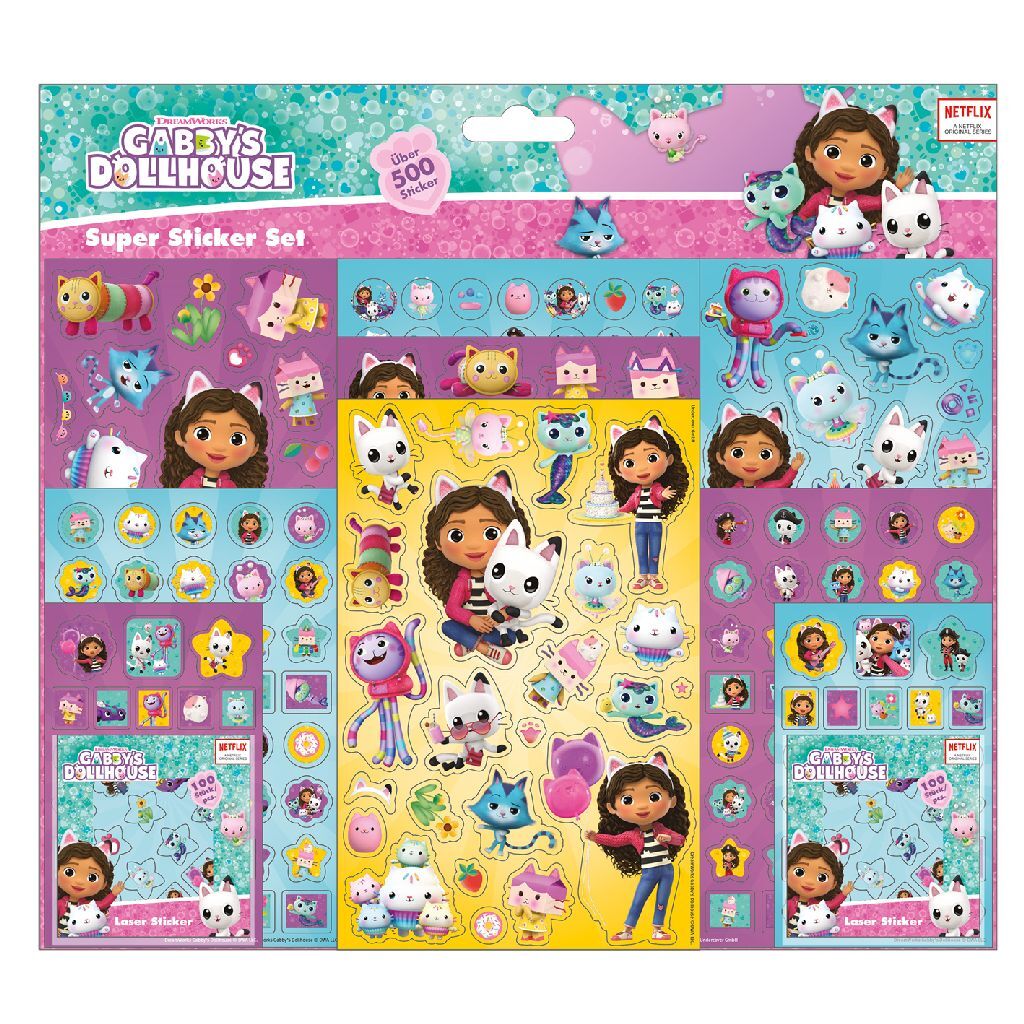 Undercover Gabby's Dollhouse Super Sticker Set