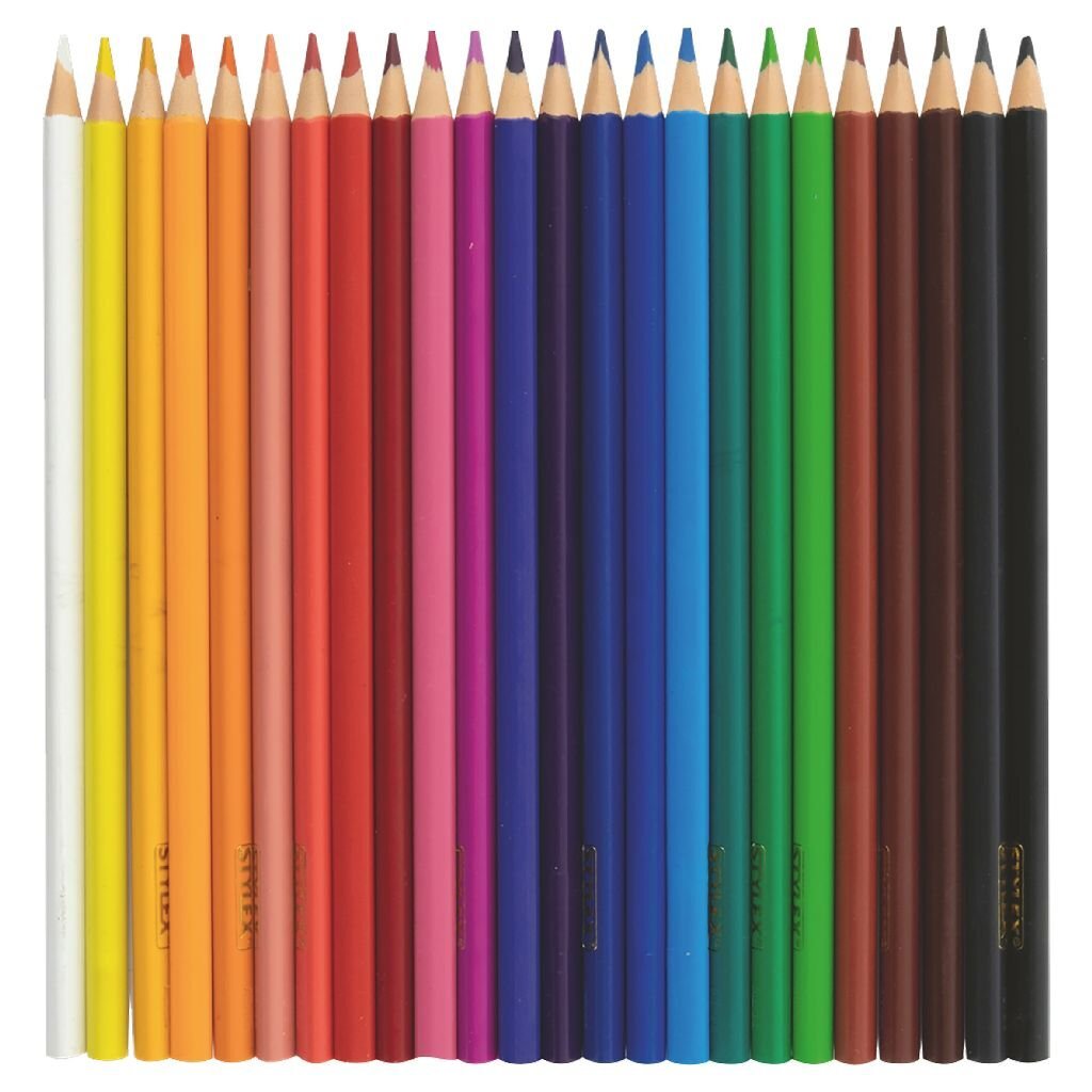 Stylex dreieckige Buntstifte, 24 Farben