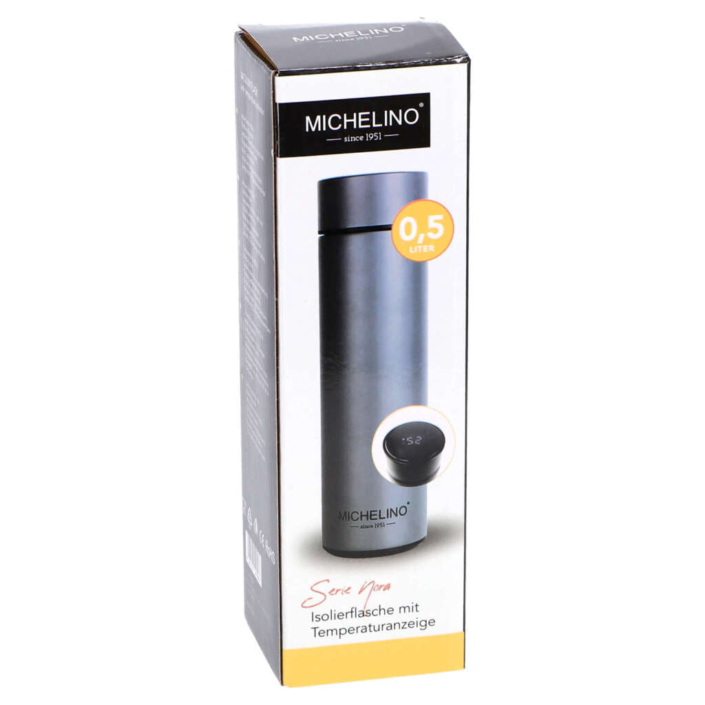 Michelino Thermoskanne mit Temperaturanzeige, 0,5 l
