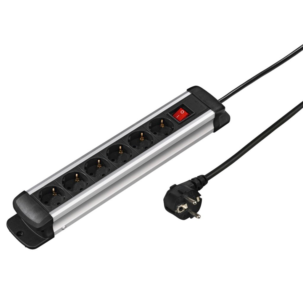 Hama 6-fach Pro-S 60s Steckdosenleiste mit Schalter 3,0 m