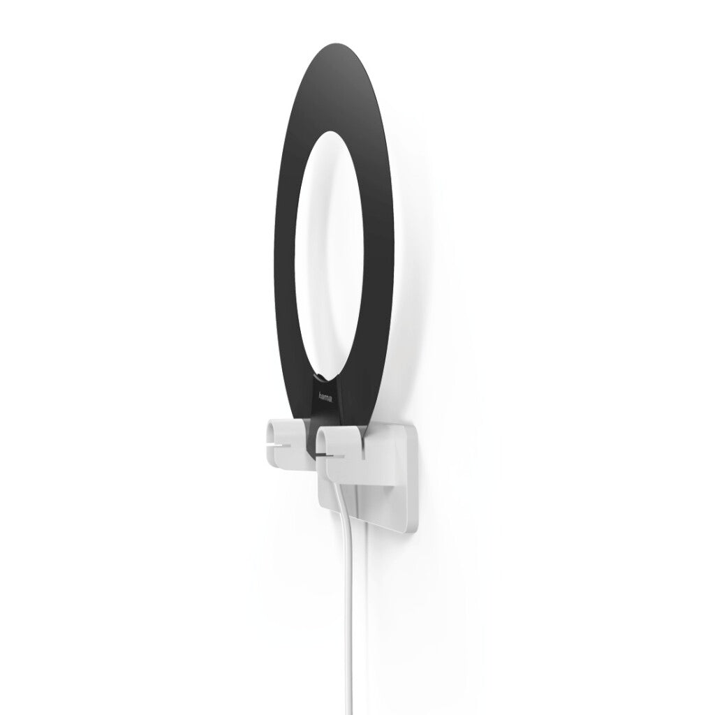 Hama DVB-T/DVB-T2 Zimmerantenne, Leistungsmerkmale, 45-Ring-Design, aktiv, weiß
