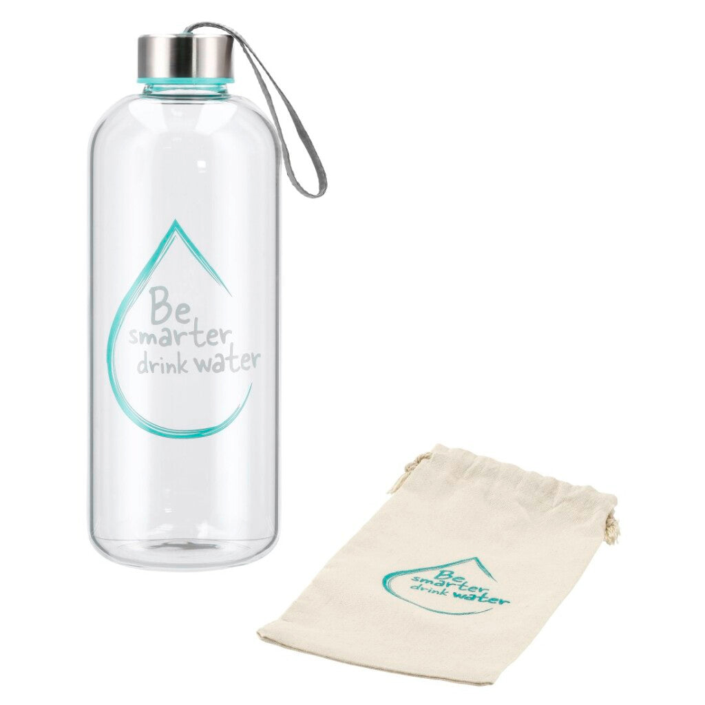 Xavax glazen drinkfles water power 1 l turquoise
