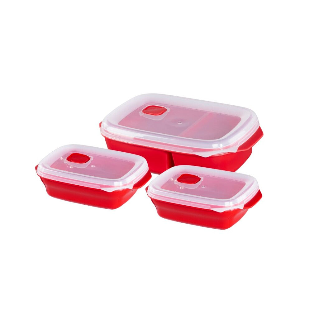 Xavax Mikrowellenbox-Starterset, 3-teilig, rot