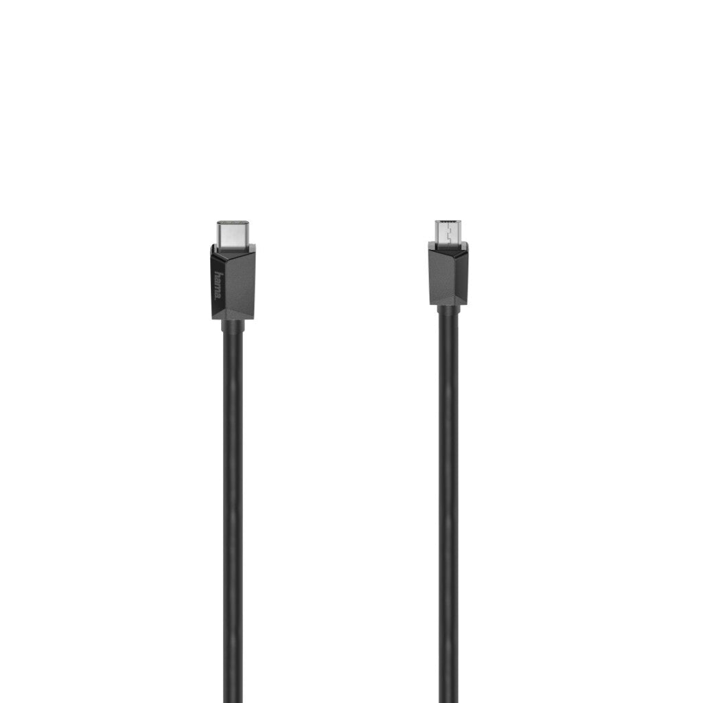 HAMA USB-C-Kabel, USB-C-Stecker, Micro-USB-Stecker, USB 2.0, 480 Mbit/s, 0,75 m