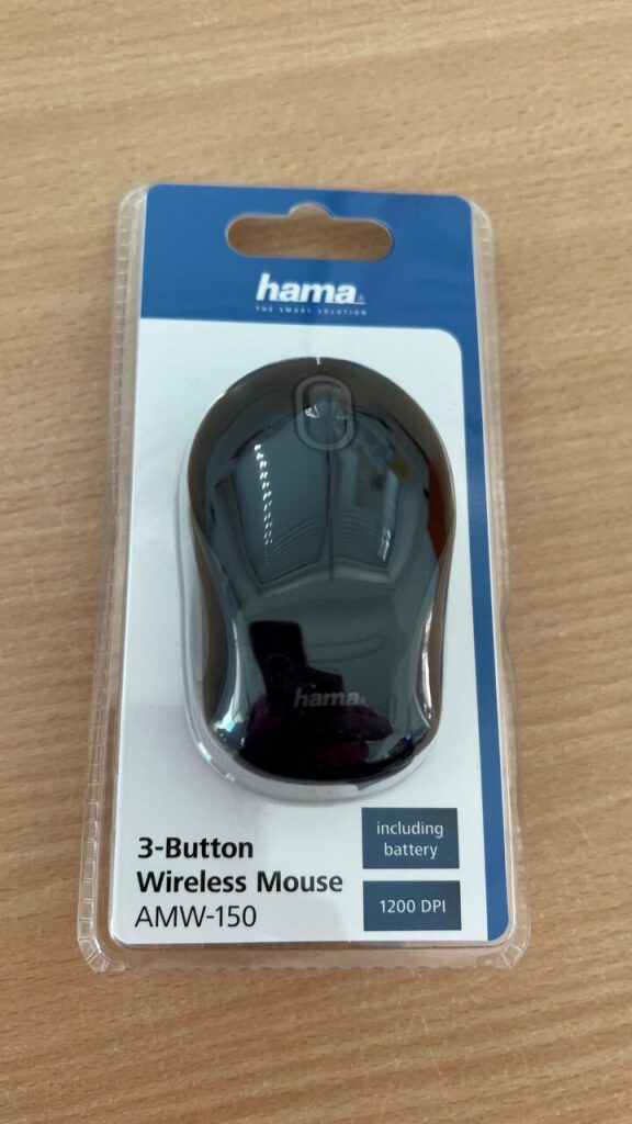 Hama optische Mini-Maus, 3-Tasten-Funkmaus AMW-150, schwarz