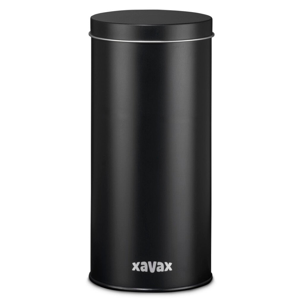 Xavax koffiepad-blik voor bewaren van 20 senseo-pads etc. metaal zwart