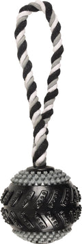 Flamingo hondenspeelgoed gladiator curling - zwart - 28 x 9 x 9 cm