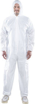 Wolfcraft - wegwerp overall met capuchon - xxl - 4970000