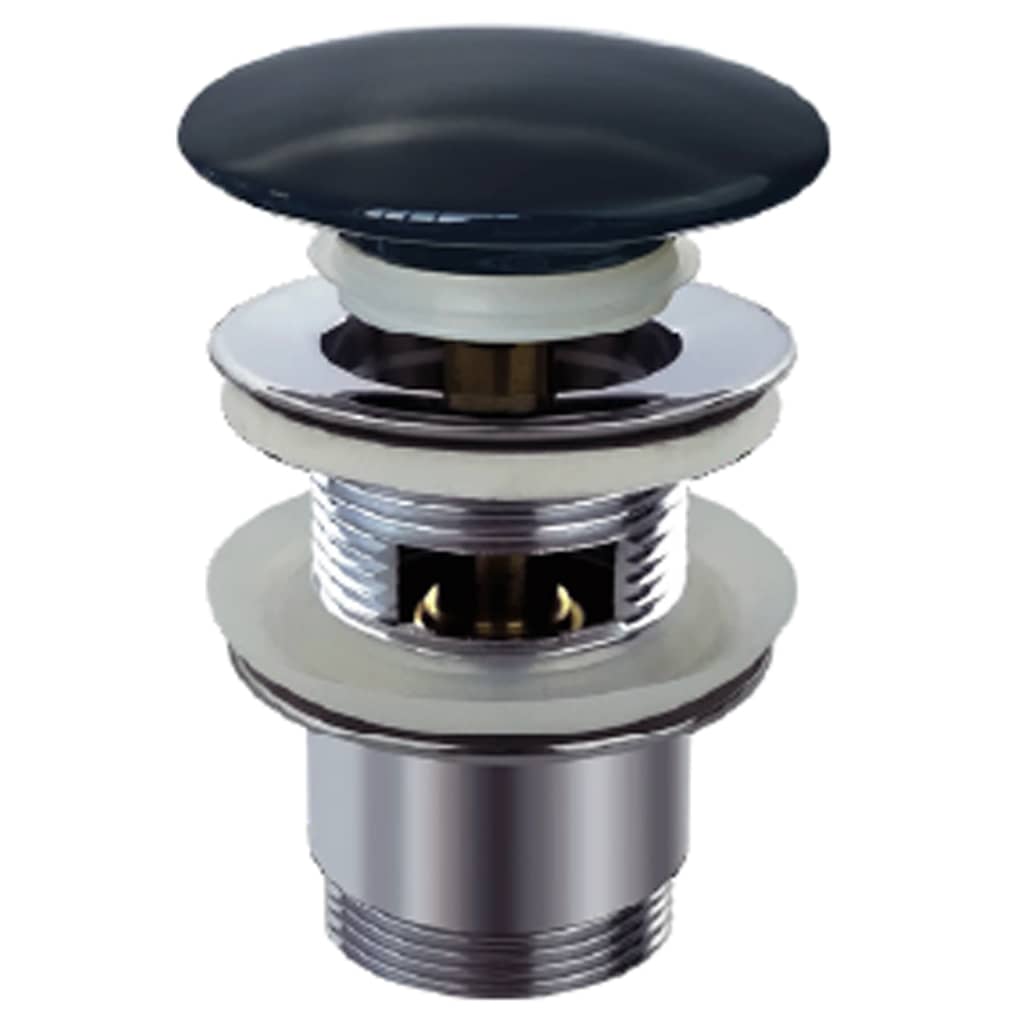 Schutte design clic-clac waste | met overloop | 1 ¼“ x 65 mm| mat zwart - 98807420 98807420