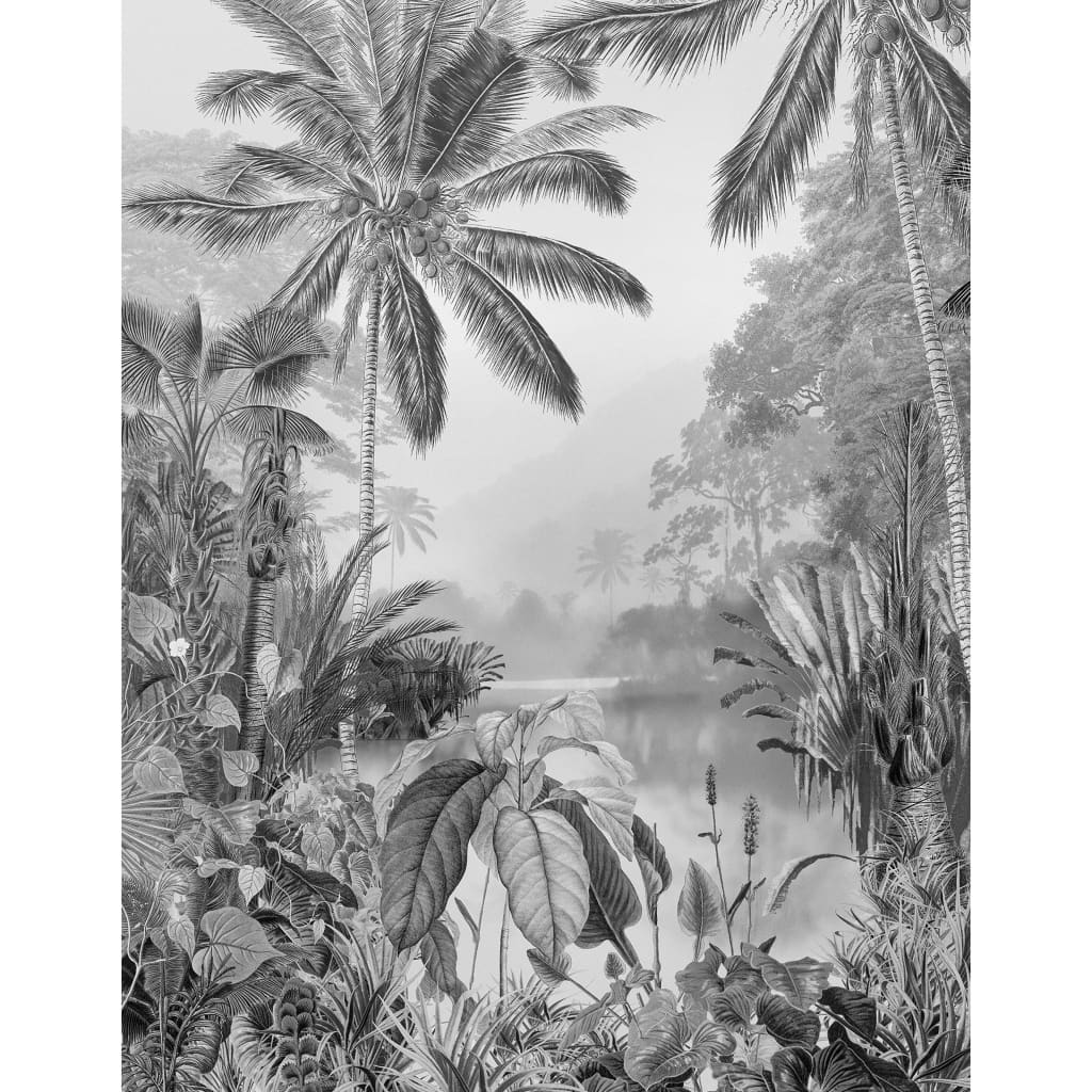 Komar Komar Fototapete Lac Tropical Schwarz-Weiß 200x270 cm
