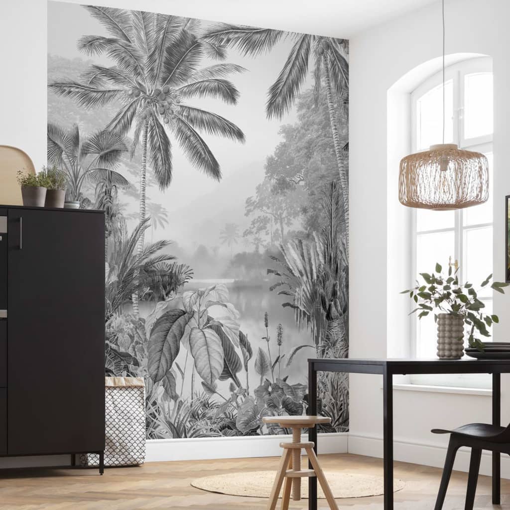Komar Komar Fototapete Lac Tropical Schwarz-Weiß 200x270 cm
