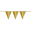 Haza vlaggenlijn metallic goud 10 meter kunststof
