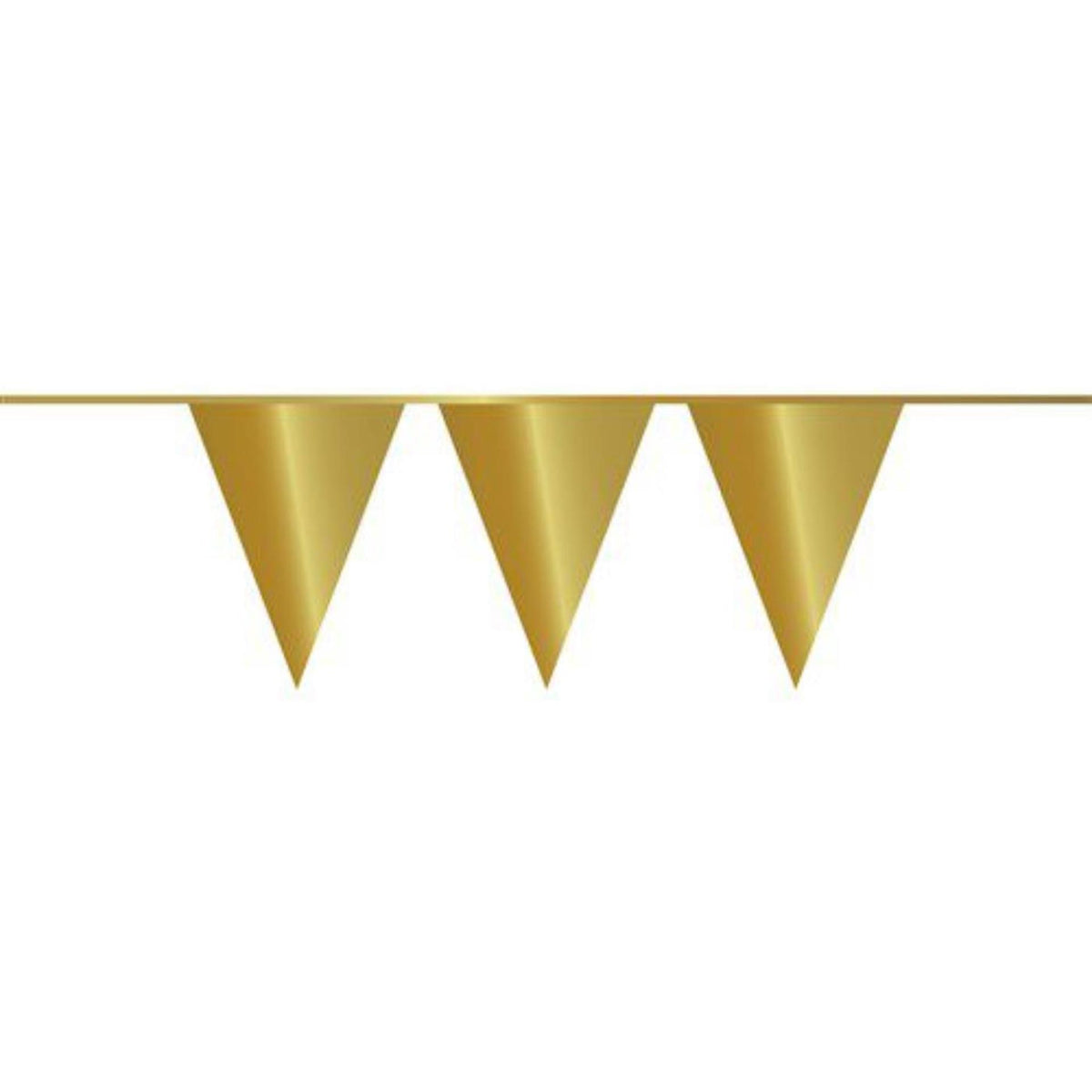 Haza vlaggenlijn metallic goud 10 meter kunststof