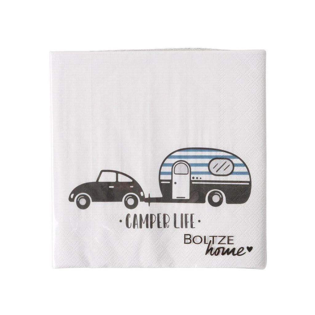 Boltze home servetten camper 16,5x16,5x3cm 2 assorti
