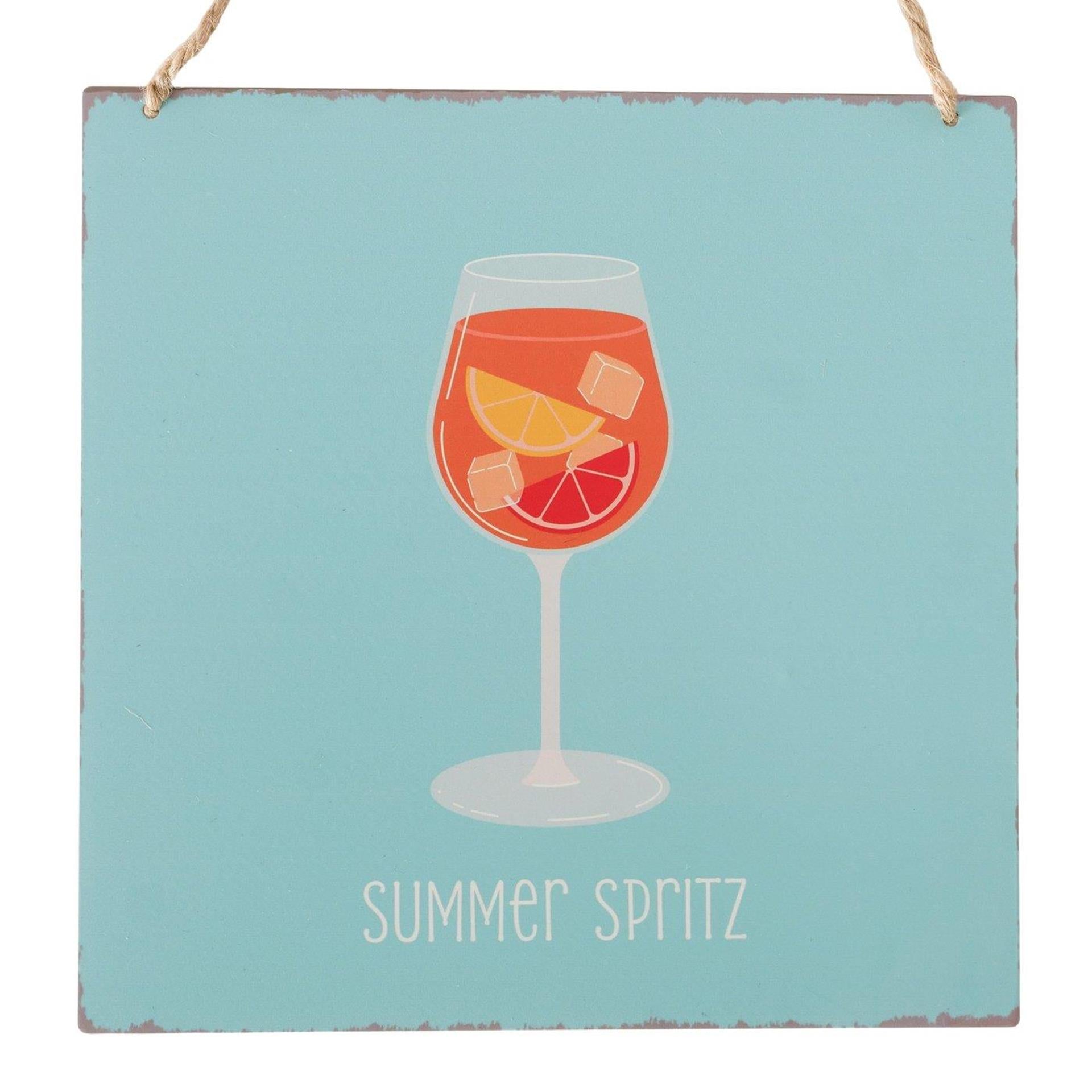 Boltze home wandbord summer spritz 20x20x0,5cm 3 assorti