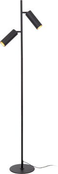 Lucide clubs - vloerlamp - 2xgu10 - zwart