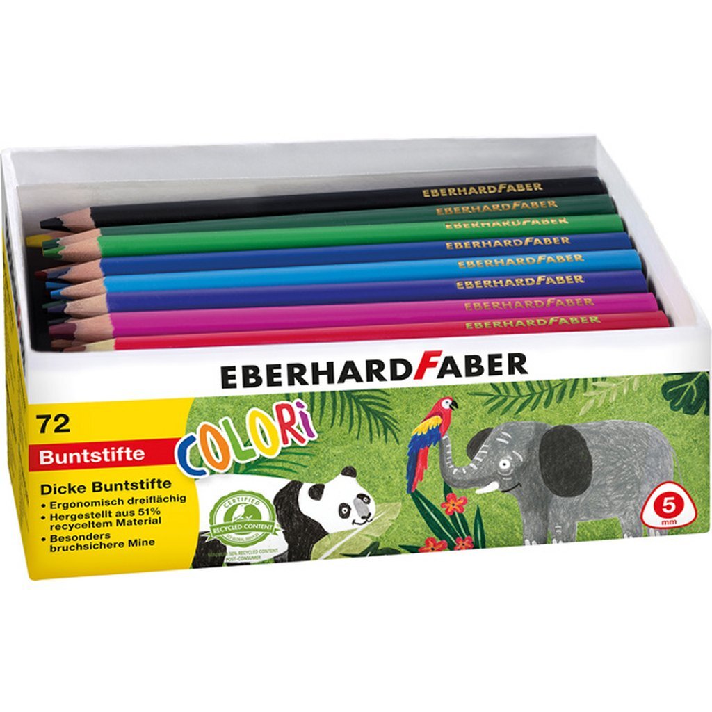 Eberhard Faber ef-511471 Jumbo ergonomische Buntstifte, 72 Stück