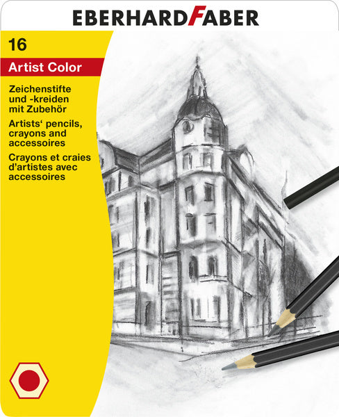 Eberhard Faber ef-516916 Zeichenset efa, Metalldose, 16-teilig