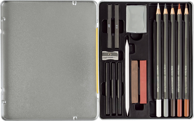 Eberhard Faber ef-516916 Zeichenset efa, Metalldose, 16-teilig