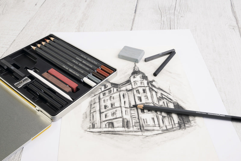 Eberhard Faber ef-516916 Zeichenset efa, Metalldose, 16-teilig