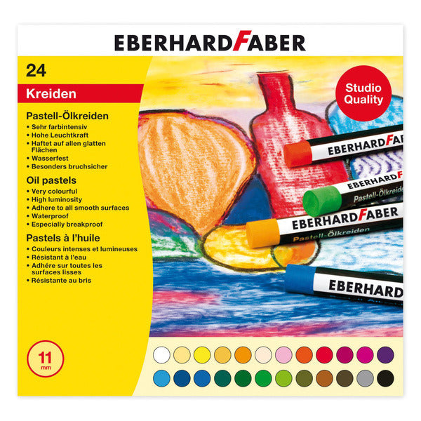 Eberhard Faber ef-522024 Ölpastelkreide 11 mm, Schachtel mit 24 Stück