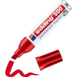Permanent marker edding 500 ultra 2-7mm rood schuin sneldrogend waterbestendig