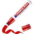 Edding 850 permanent marker - rood - 1 stift - beitel punt5-16 mm - water en wrijfvast - voor karton, kunststof, hout, metaal, etc. - alcohol markers voor volwassenen