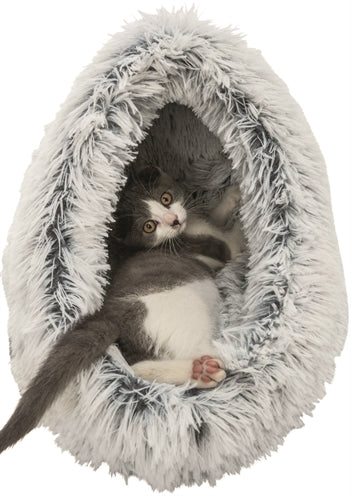 Trixie Katzenkorb Iglu Harvey grau weiß-schwarz