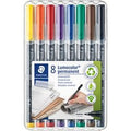 Staedtler lumocolor f permanent pen - box 8 kleuren