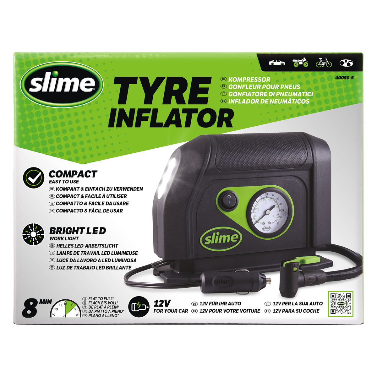 Slime 12v bandenpomp compressor
