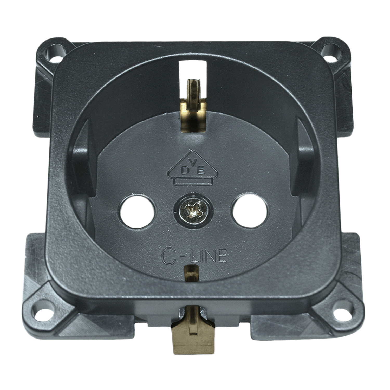 C-line wandcontactdoos camper en caravan 230 volt antraciet - verpakt