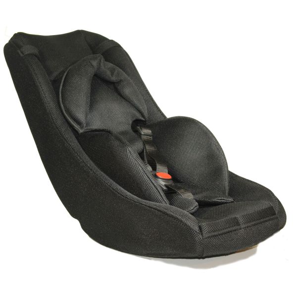 Melia Babysitz für Ihren Lastenradanhänger Plus 4S Plus – geeignet für Babys von 0 bis 9 Monaten – schwarz