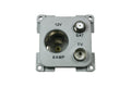 C-line 12 volt contactdoos met antenne en satelliet aansluiting grijs - verpakt