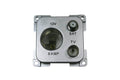 C-line 12 volt contactdoos met antenne en satelliet aansluiting zilver - verpakt