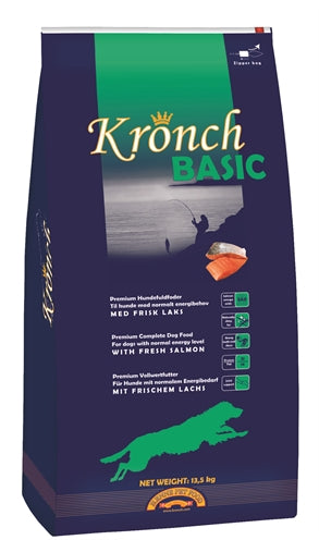 Kronch hondenvoer - zalm 13.5kg - compleet met glucosamine, omega-3 en -6, zonder kunstmatige toevoegingen
