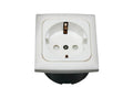 C-line wandcontactdoos met opal afdekraam wit - verpakt