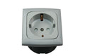 C-line wandcontactdoos met opal afdekraam grijs