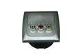 C-line video en audio contactdoos met opal afdekraam zilver