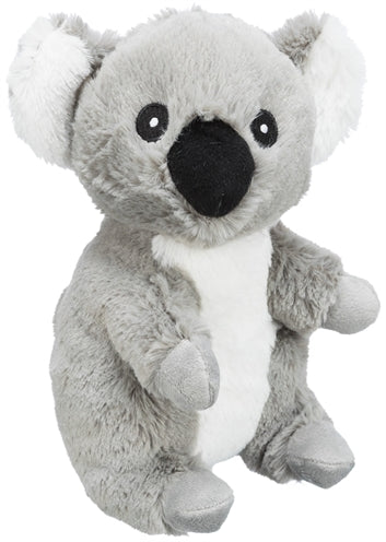 Trixie, ein Öko-Koalabär aus recyceltem, grauem Plüsch