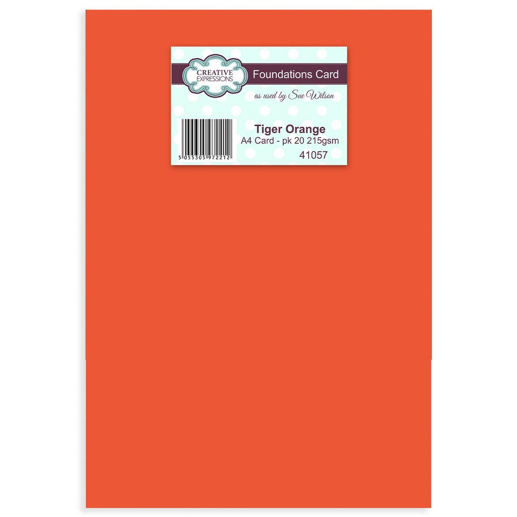 Creative expressions • foundation card tiger orange a4