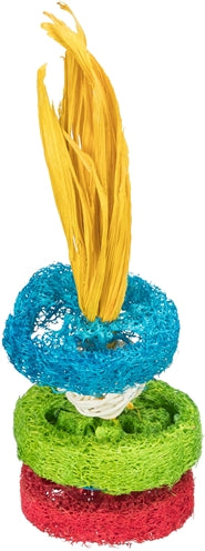 Trixie Luffa Ringe mit einer Rattankugel und einem Griff aus Naturholz