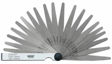 Vogel voelermaatset 0.03-1.00mm inch 32-delig