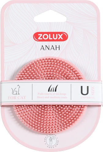 Zolux anah Bürste rund Gummi rosa