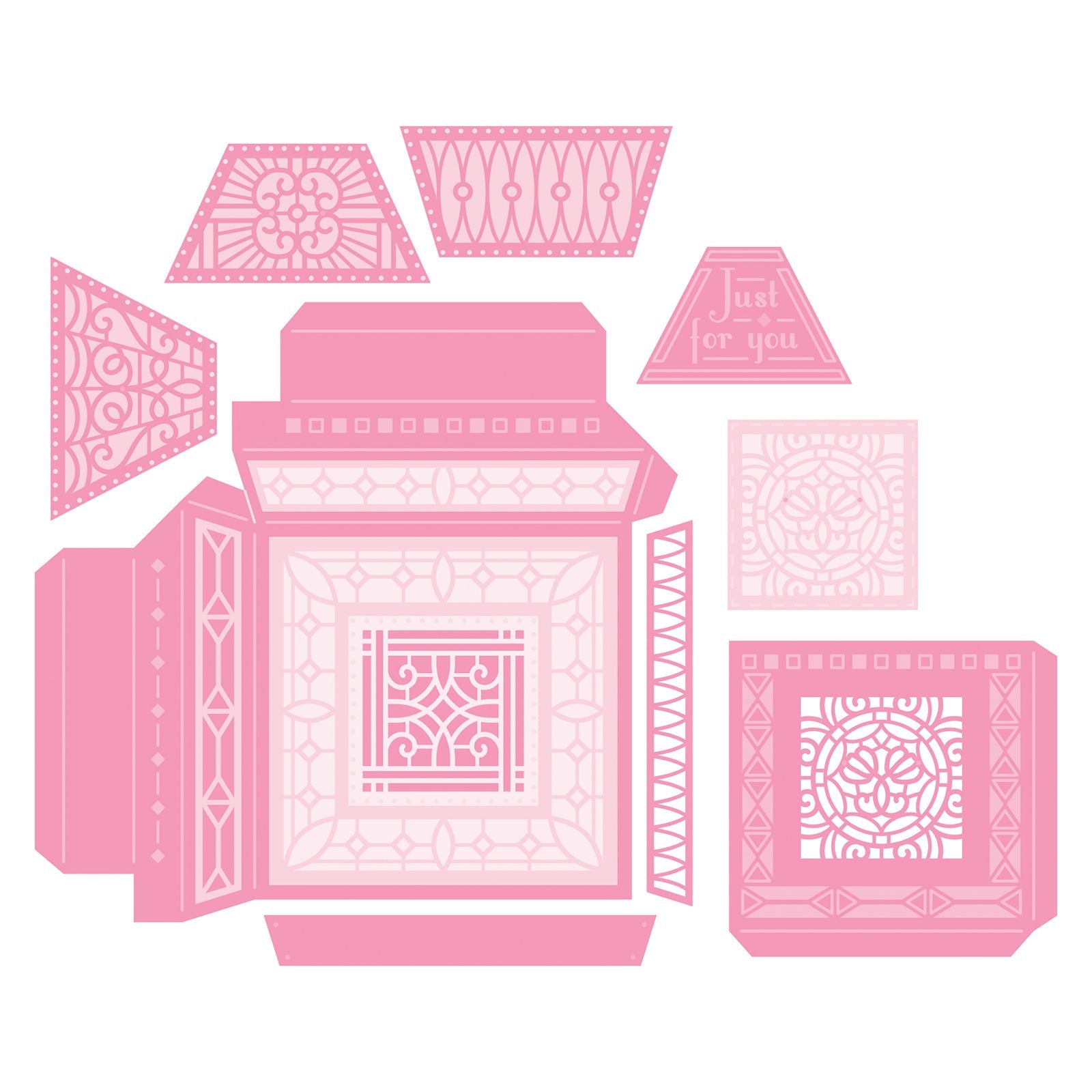Tonic studios • dimensions die set crystal container square base