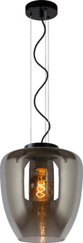 Lucide florien - hanglamp - ø 28 cm - 1xe27 - fumé