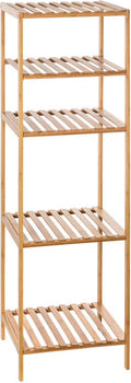Five simply smart 5five opbergrek met 5 niveaus voor de badkamer natuurlijk bamboe 35x32x77 cm naturel hout