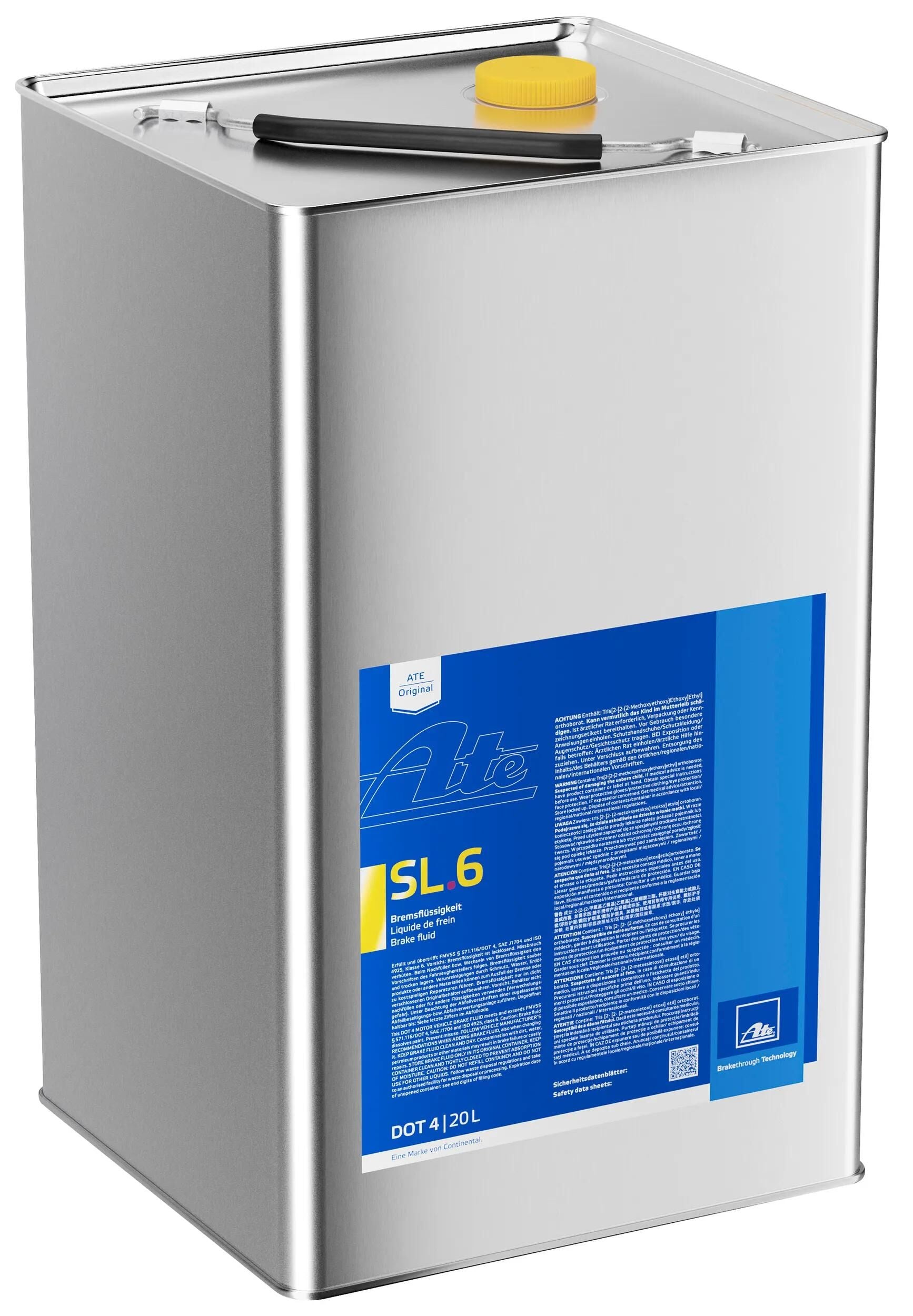 Ate bremsflüssigkeit sl.6 brake fluid20 l dot 4 sl 6