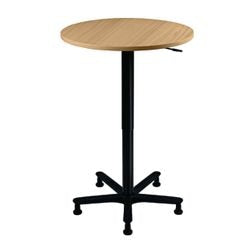 Bach desk round height adjustable beech black hammerer 800x720-1140mm